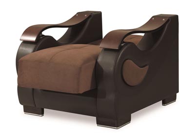 Metroplex Brown Microsuede Chair,Ottomanson (Previously Casamode)